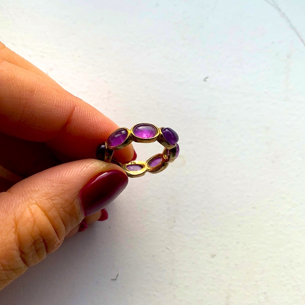 Amethyst infinity ring